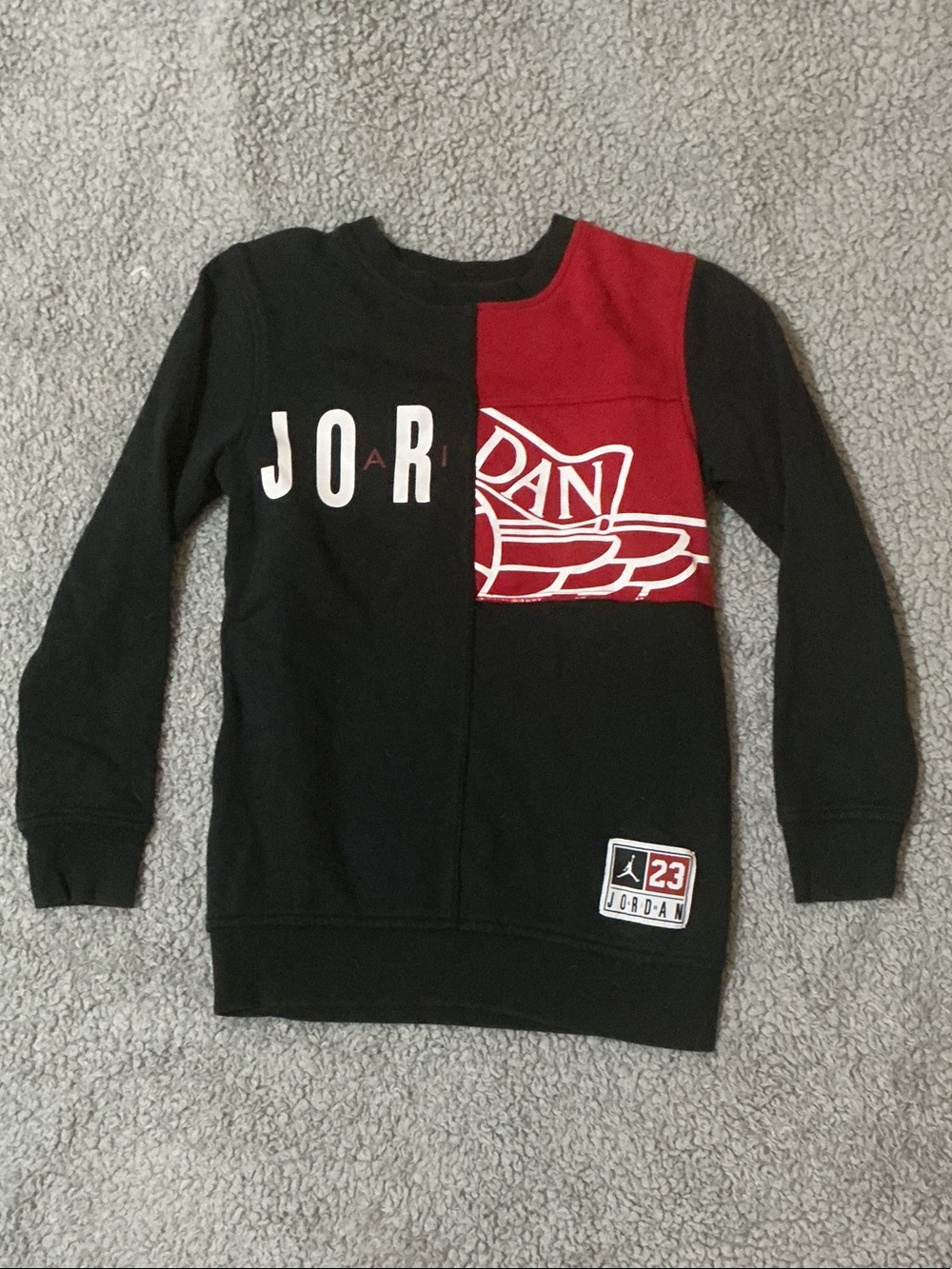 Jordan Black & Red Split Graphic Sweatshirt
